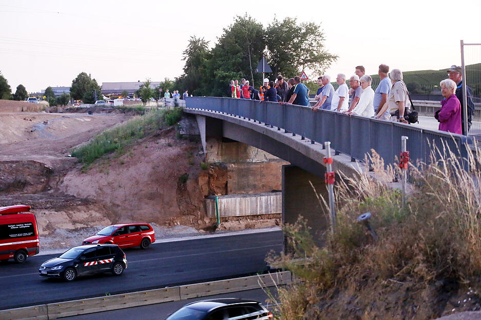 Ersatzbrücke über die Autobahn 6 bei Erlenbach