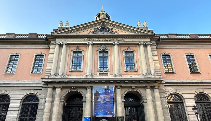 Im ersten Stockwerk dieses Gebäude wird der Literaturnobelpreisträger verkündet. (Archivbild) Im ersten Stockwerk dieses Gebäude wird der Literaturnobelpreisträger verkündet. (Archivbild)