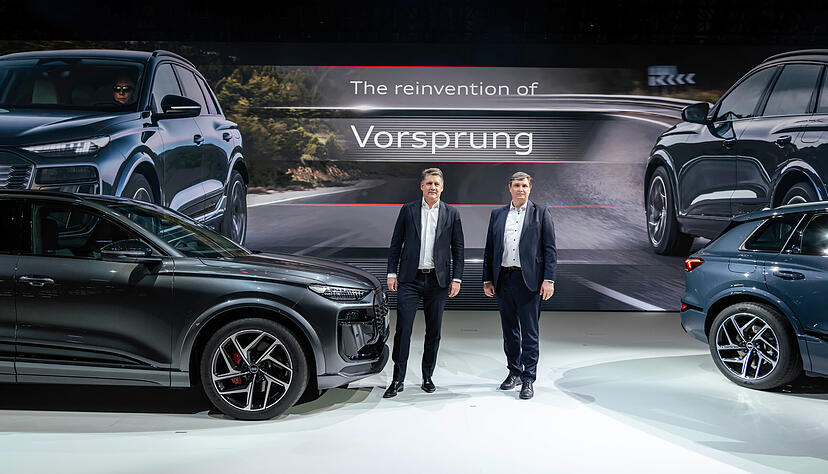 Links Audi-Chef Gernot D&ouml;llner, rechts Finanzvorstand J&uuml;rgen Rittersberger.
