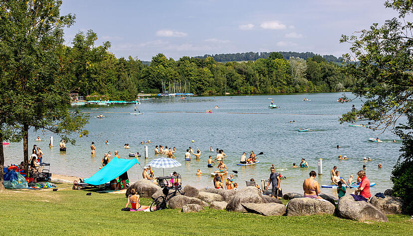 Weil es nur noch 1800 Parkpl&auml;tze gibt, ist der Breitenauer See an hei&szlig;en Sommerwochenenden zwar gut gef&uuml;llt gewesen, aber nicht &uuml;berf&uuml;llt.