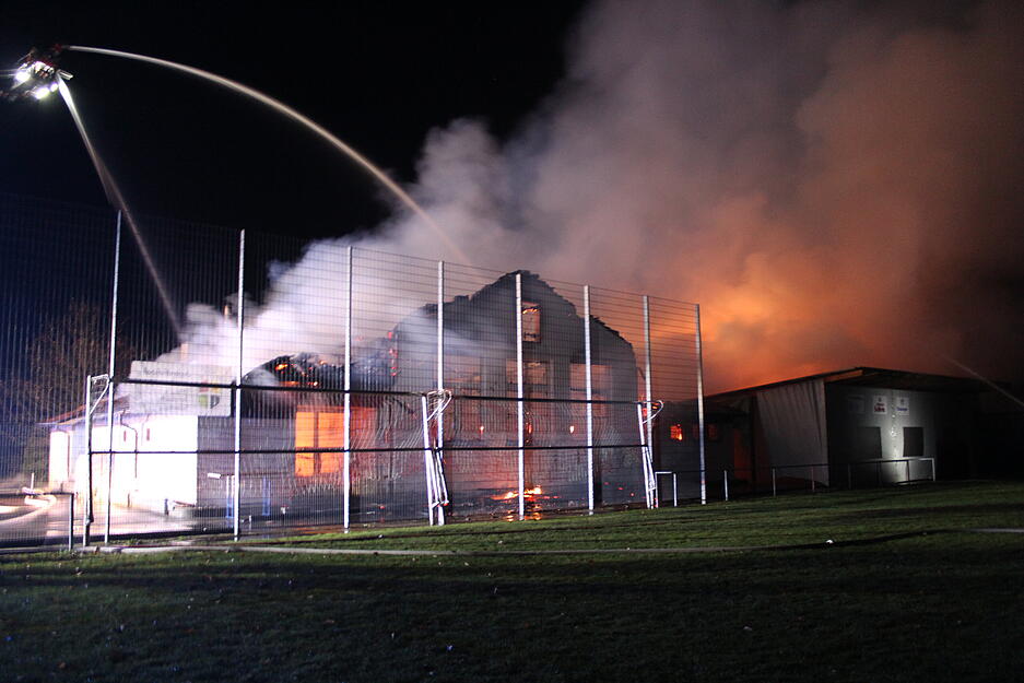 Brand im Sportheim Gundelsheim-Tiefenbach