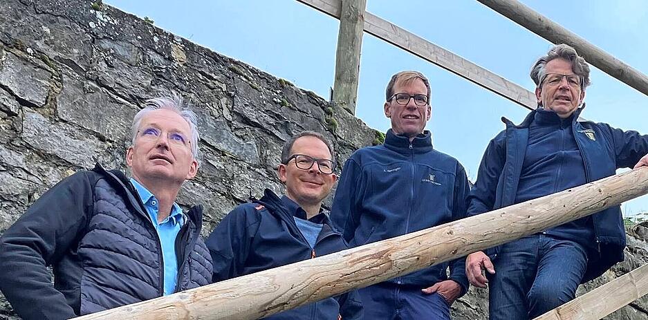 Geschafft (von links): Bernd Uhlenbrock, Frank Berkenhoff, Jochen Springer und Dieter Blankenhorn.  Foto: Kilian Krauth