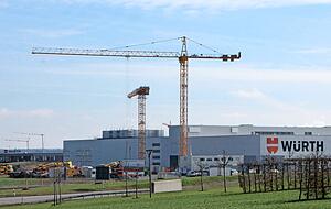 Bei W&uuml;rth wird erneut gebaut. Die Erweiterung des Vertriebszentrums West ist in Arbeit.