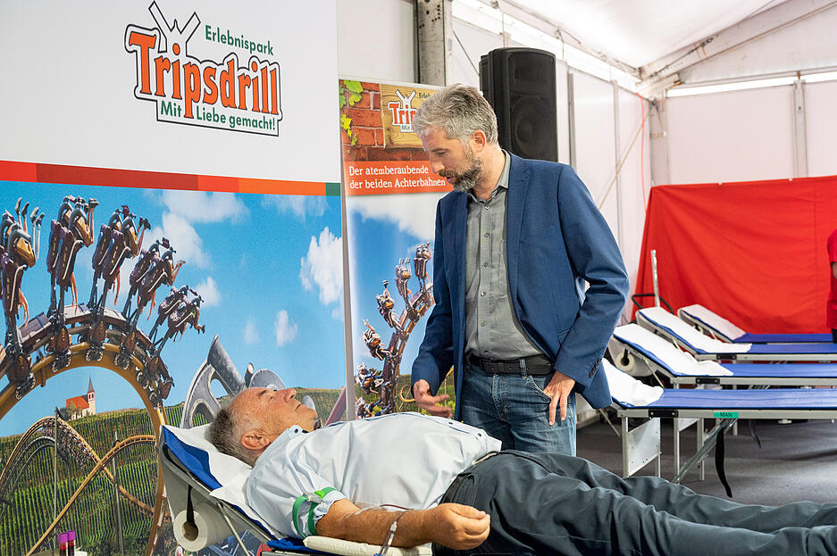22. DRK-Blutspendeaktion in Tripsdrill - mit Schirmherr Boris Palmer