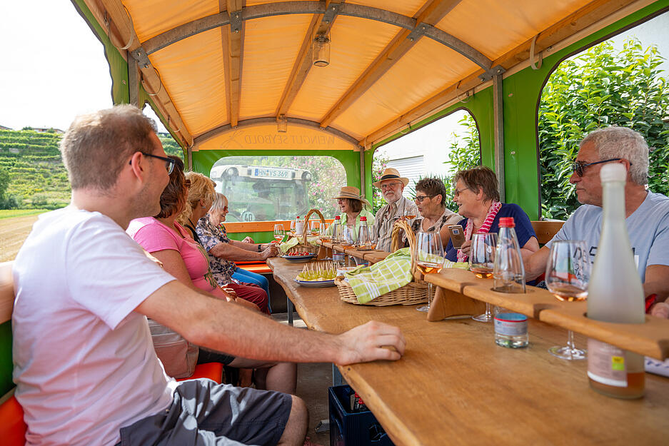 In einer Rundfahrt durch Lauffen bekommen Stimme-Leser einen Einblick ins Weingut Seybold.