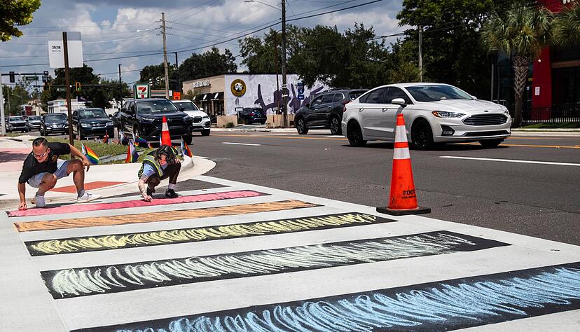 Gegner der Ma&szlig;nahme griffen direkt zur Kreide.