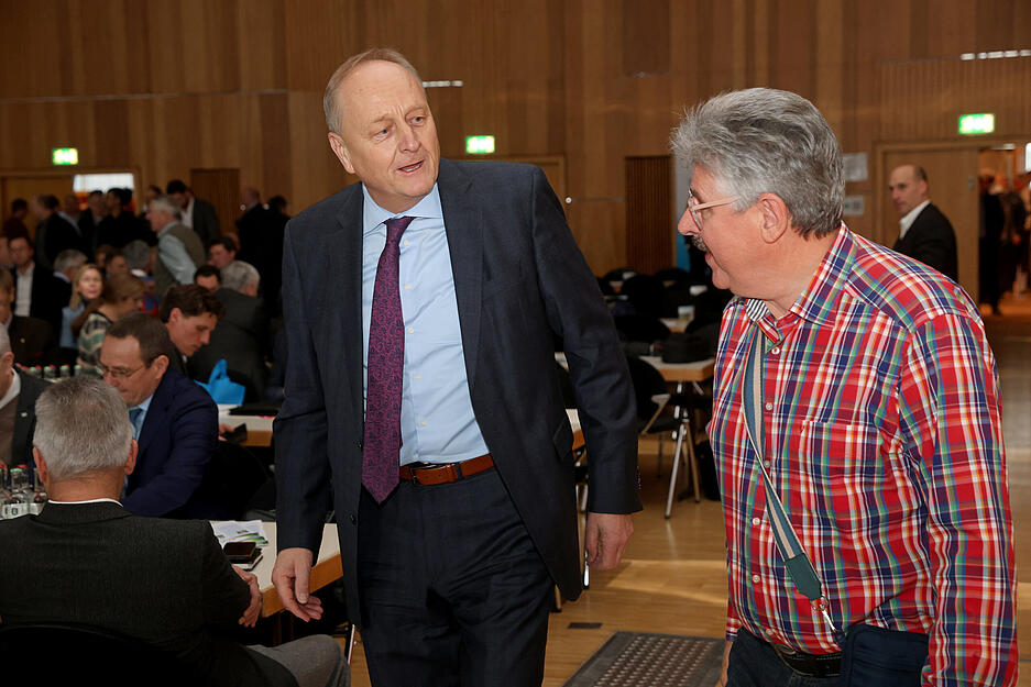 Bauernpräsident Joachim Rukwied spricht in der Harmonie in Heilbronn
