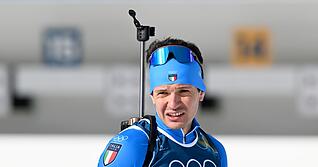 Tommaso Giacomel kam im Massenstart nicht ins Ziel.