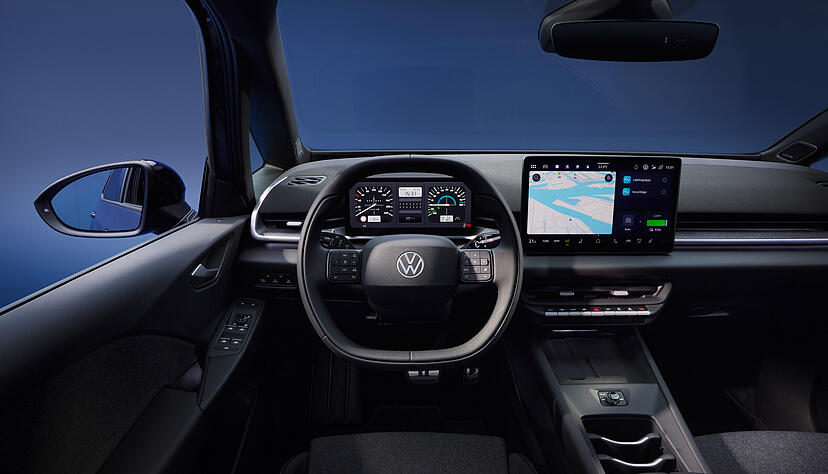 Innen setzt VW fast &uuml;berall nun anderes, wertigeres Material ein. Und vor allem: Es gibt echte Tasten am Lenkrad und eine Tastenleiste f&uuml;r die Steuerung der Klimaanlage.