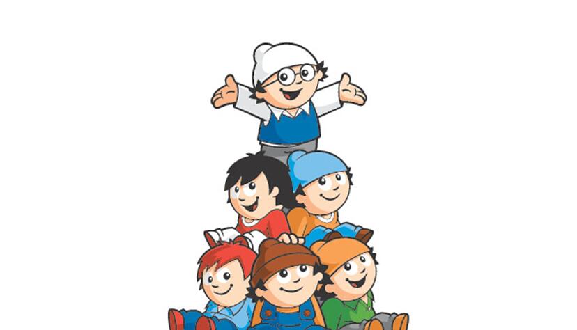 Die sechs Mainzelm&auml;nnchen des ZDF in aktueller Form.