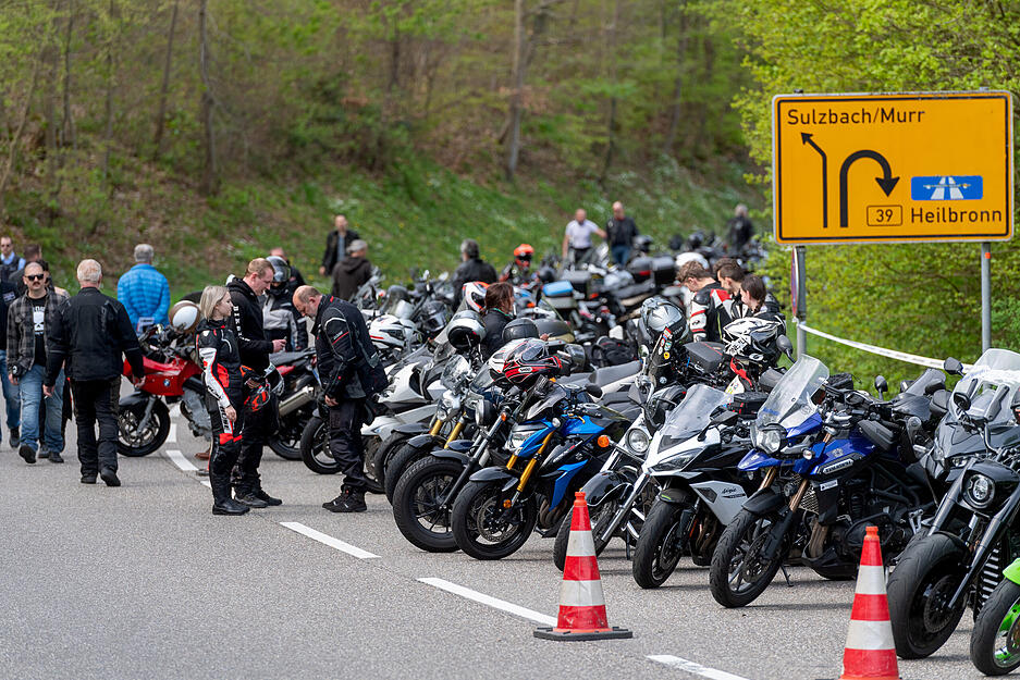 Die Polizei hat am Sonntag, 14. April, einen Aktionstag für Motorräder auf der Löwensteiner Platte veranstaltet.