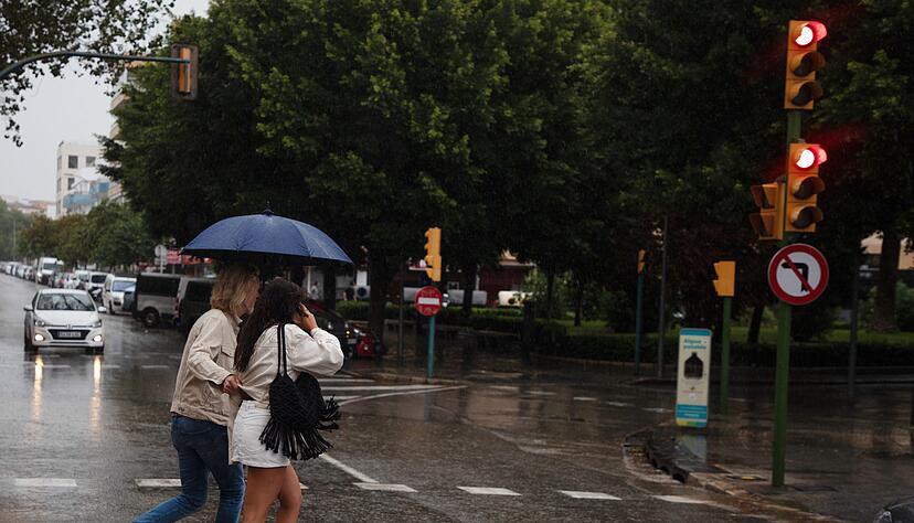 Warnstufe Gelb galt auf Mallorca noch bis 18 Uhr.