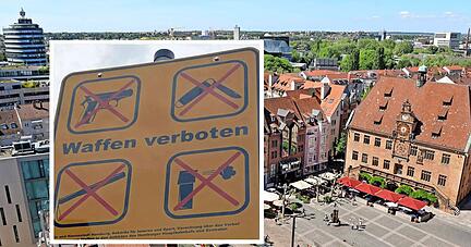 In Heilbronn soll die Waffenverbotszone ausgeweitet werden – doch die Regel gilt erst ab 14 Uhr.