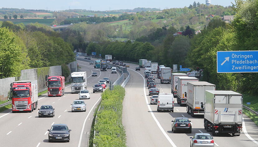 Der Ausbau der Autobahn A6 durch Hohenlohe, hier an der Anschlussstelle Öhringen, ist ein seit langem geplantes Großprojekt.