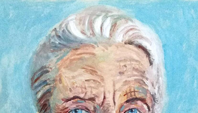 "Louise Bourgeois" (2016) von Andrea Deininger: Im Porträt der 2010 verstorbenen Installationskünstlerin wird das Gesicht zur Landschaft.Fotos: Bauer/Deininger "Louise Bourgeois" (2016) von Andrea Deininger: Im Porträt der 2010 verstorbenen Installationskünstlerin wird das Gesicht zur Landschaft.Fotos: Bauer/Deininger