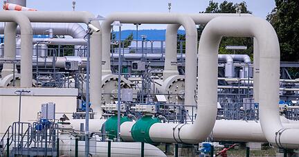 Die Gasempfangsstation der Ostseepipeline Nord Stream 1 in Lubmin.