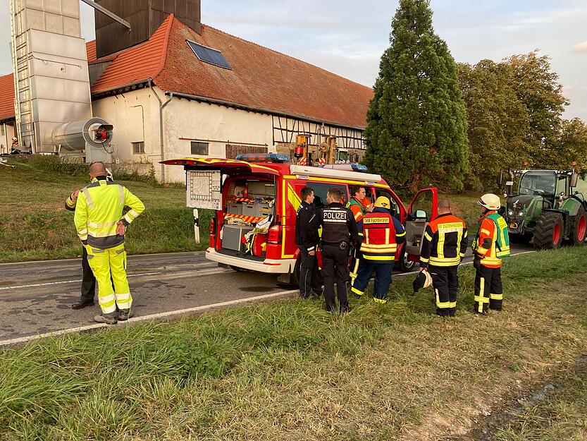 Brand auf landwirtschaftlichem Betrieb bei Sinsheim