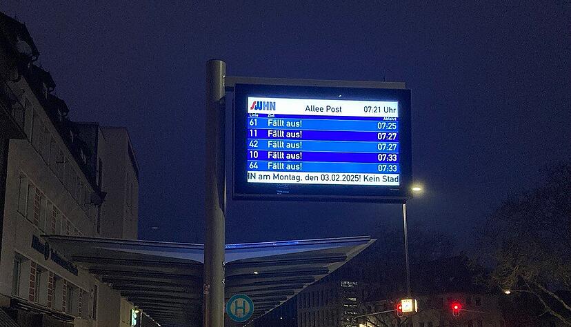 Am Montag fahren in Heilbronn keine Stadtbusse. Auch der Stadtbahnverkehr ist eingeschränkt.