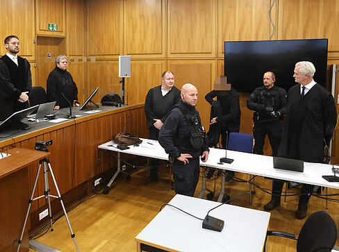 Blick in den Gerichtssaal vor der Urteilsverkündung im Kochendorfer Doppelmord-Prozess.