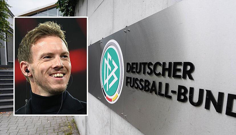 Julian Nagelsmann (kleines Foto) soll der neue Trainer der deutschen Fußball-Nationalmannschaft werden. Die offizielle Bestätigung vom DFB steht noch aus.