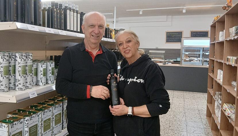 Stylianos Papadopoulos und seine Frau Rosa f&uuml;hren den Laden Katerini&rsquo;s in Kirchheim.