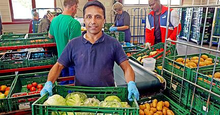 Auch hier ist Verstärkung willkommen: Im Zentrallager in der Goppeltstraße in Heilbronn sortieren Ehrenamtliche das gespendete Obst und Gemüse, bevor es in den Verkauf in den Tafelladen geht.
Foto: Archiv/Seidel
