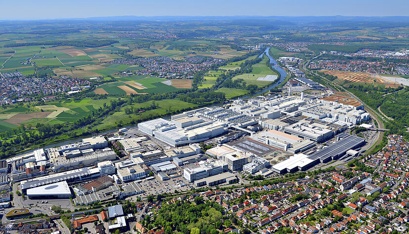Das Audi-Werk in Neckarsulm aus der Vogelperspektive. Foto: Audi Das Audi-Werk in Neckarsulm aus der Vogelperspektive. Foto: Audi