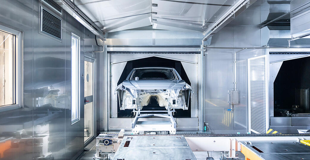 Mit der KI-gestützten Trocknersteuerung testet Audi in der Lackiererei am Standort Neckarsulm den ersten Anwendungsfall aus einer Ipai-Kooperation im Serienbetrieb. Mit der KI-gestützten Trocknersteuerung testet Audi in der Lackiererei am Standort Neckarsulm den ersten Anwendungsfall aus einer Ipai-Kooperation im Serienbetrieb.