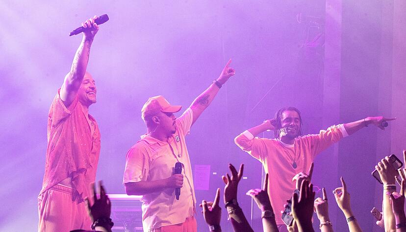 Gilt als H&ouml;hepunkt des Demokratiefestivals der Akademie f&uuml;r Innovative Bildung und Management: Die deutsche Hip-Hop- und Reggae-Band Culcha Candela spielt auf dem Bildungscampus.
Fotos: Andreas Veigel