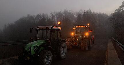Berlin setzt bei den Agrarsubventionen den Rotstift an. Dagegen protestieren Landwirte in Deutschland wie hier vor einigen Tagen bei Lehrensteinsfeld.
Foto: Adrian Hoffmann