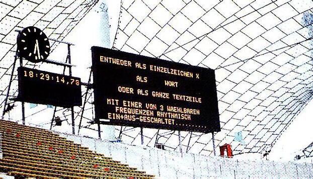 Die Anzeigentafel für das Münchner Olympiastadion 1972.
Fotos: privat Die Anzeigentafel für das Münchner Olympiastadion 1972.
Fotos: privat