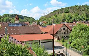 Ein schöner Ausblick auf den Ort. Ein schöner Ausblick auf den Ort.