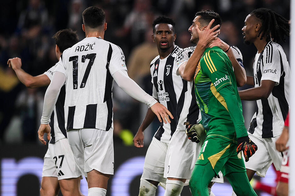Juventus-Torwart Mattia Perin parierte den Elfmeter von Enzo Millot.