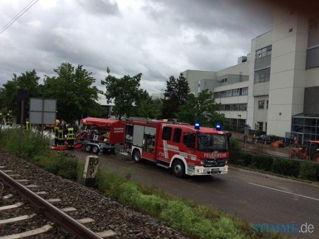 Hochwasser im Audi-Werk Neckarsulm