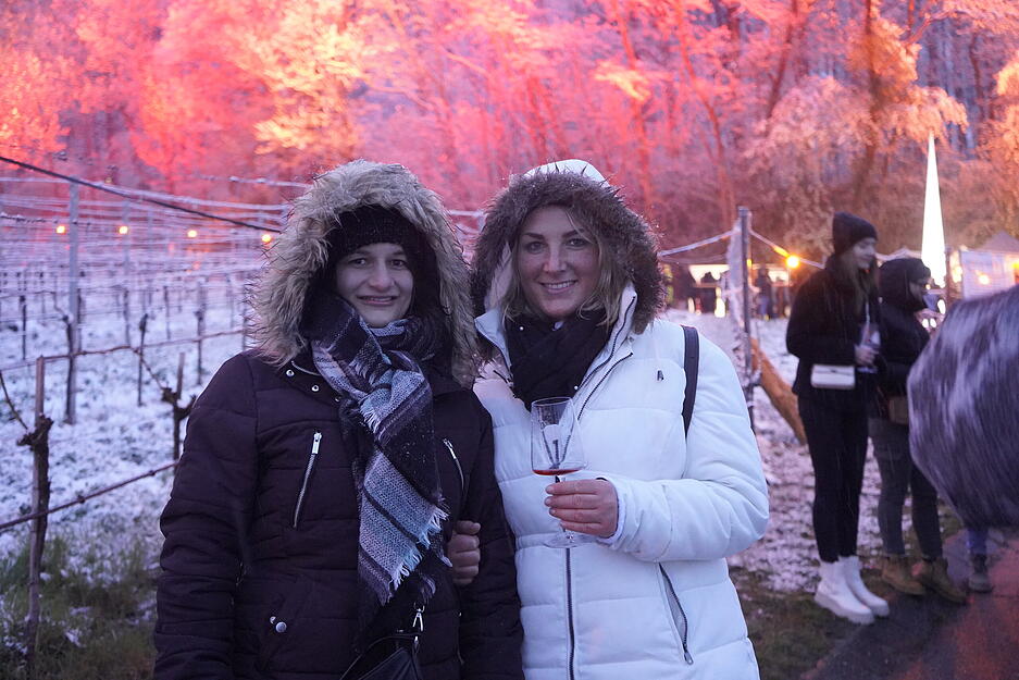 Bretzfelder Rebenglühen 2022 bei Schnee in Siebeneich