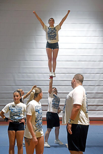 Die Cheerleader der Sport-Union Neckarsulm beim Training – das Team hat große Ziele.