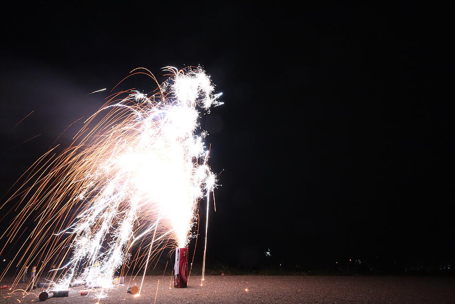 Auch Hohenlohe hat das neue Jahr mit Feuerwerk begr&uuml;&szlig;t.
