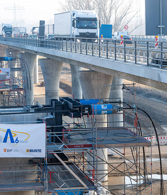 A6-Brücke bei Heilbronn wird verschoben