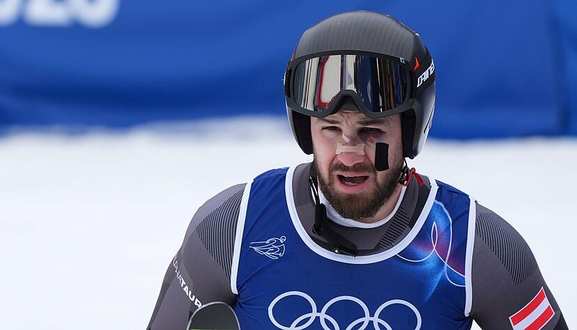 Schwer gezeichnet nach einem Sturz vom Vortag: &Ouml;sterreichs Daniel Hemetsberger.