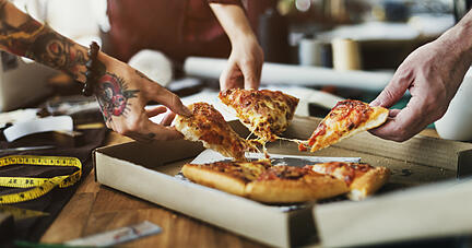 Pizza Sharing Togetherness Friendship Community Concept