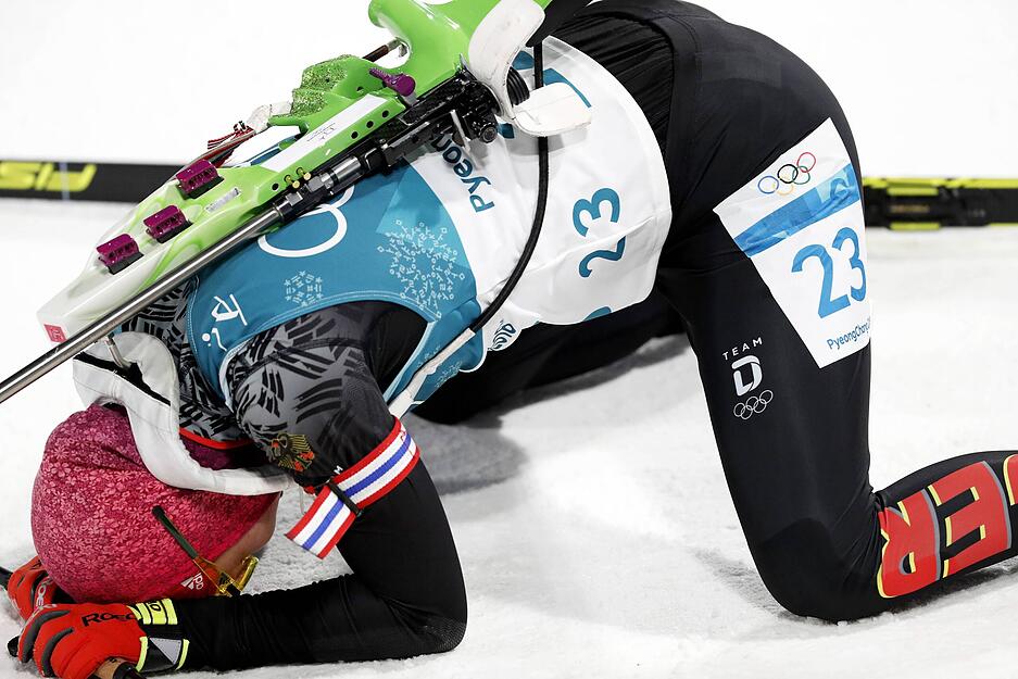 ... auch im Sprint setzte sich die damals 24-J&auml;hrige als Olympiasiegerin durch.