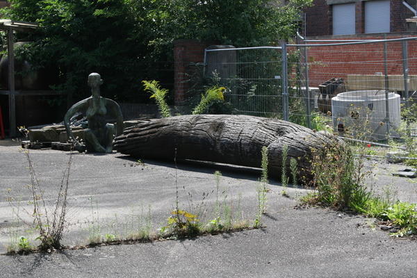 Jetzt liegt er im Außenbereich des Milchhofs in Heilbronn.