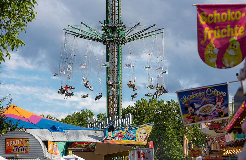 Vorletzter Abend auf dem Heilbronner Volksfest 2024.