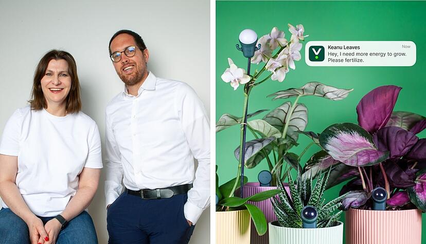 Claudia Nassif und Alexander Schmitt haben die sogenannten Fyta Beams entwickelt, die den Umgang mit Zimmerpflanzen revolutionieren soll.
