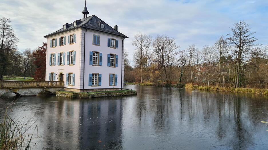 Eine d&uuml;nne Eisschicht bedeckt den Trappensee.