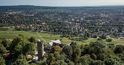 Blick über den Wartberg auf die Stadt. Foto: Manuel Maier
