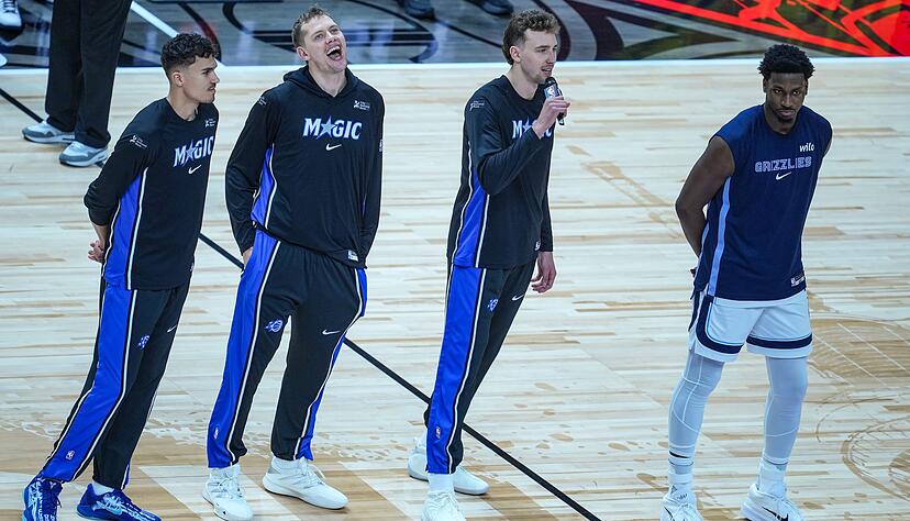 Drei Deutsche dabei: Da Silva (l) neben Moritz (M) und Franz Wagner.