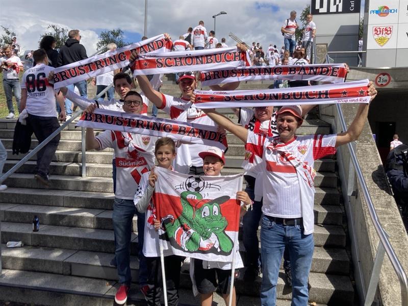 Die Stimmung unter den VfB-Fans war vor dem ersten Heimspiel bestens.