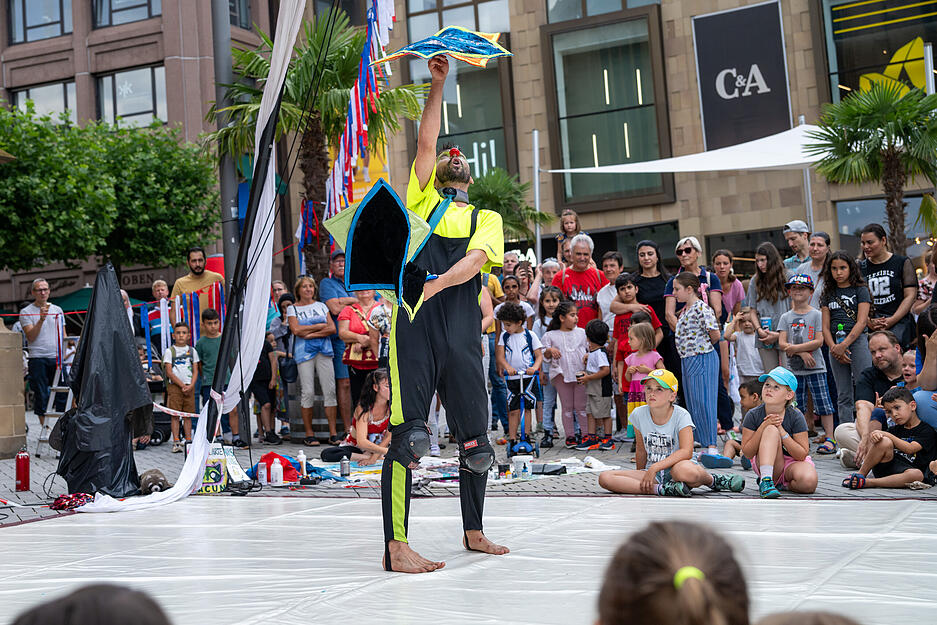 Das Straßenkunstfestival findet zweimal im Jahr in Heilbronn statt.