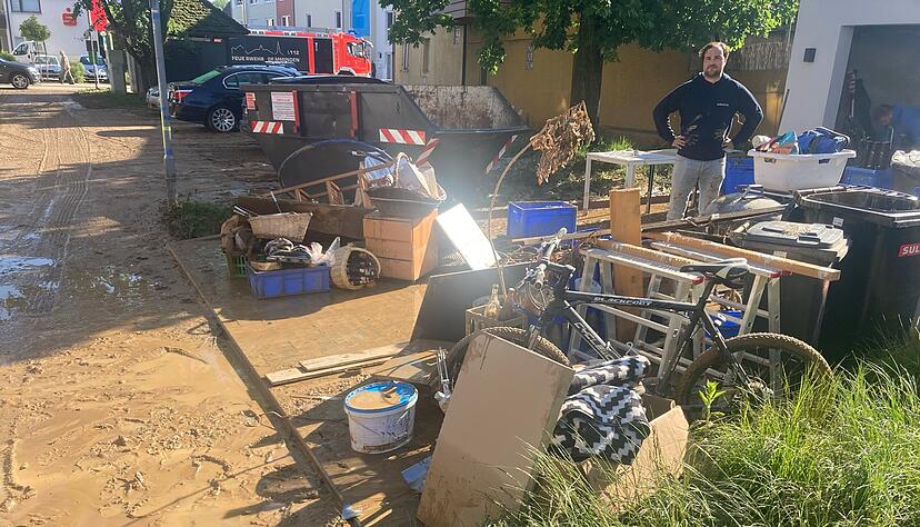 Aufräumen in Gemmingen nach dem Unwetter